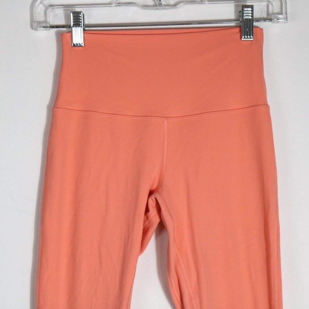 Lululemon Align Leggings 25" Womens 4 Peach Coral High Rise Yoga Workout - Picture 3 of 7